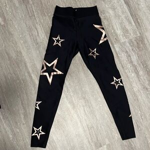 Ultracor x SoulCycle Black pink star leggings